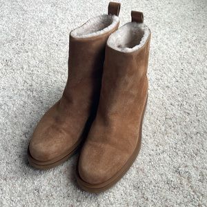 TAMARA MELLON Inside Edge Cognac Suede Boots sz 39.5